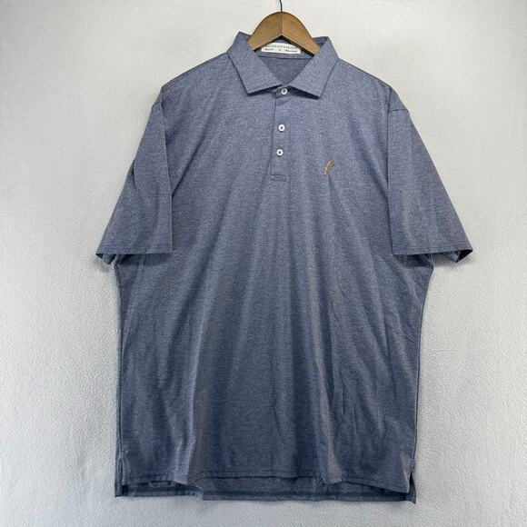 Holderness Bourne Polo Shirt men's XL Blue Chechessee Creek Club Solid Golf tech - Picture 3 of 8